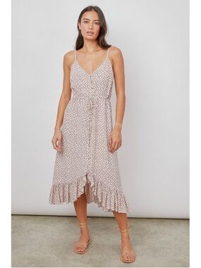 Rails Frida Dress Size XS Garden Party Midi Ruffle Hem Cottagecore